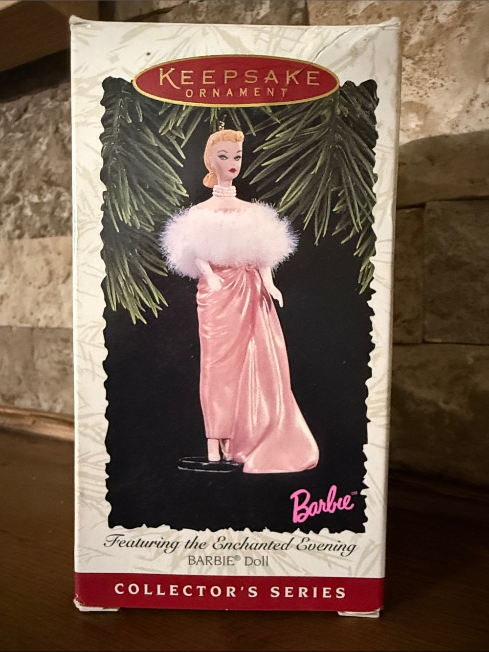 Hallmark Barbie Pink and White Keepsake Ornament